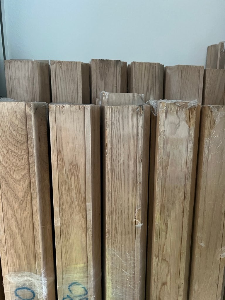 plinten eikenhout, Ophalen, Eiken, Nieuw, 200 tot 250 cm