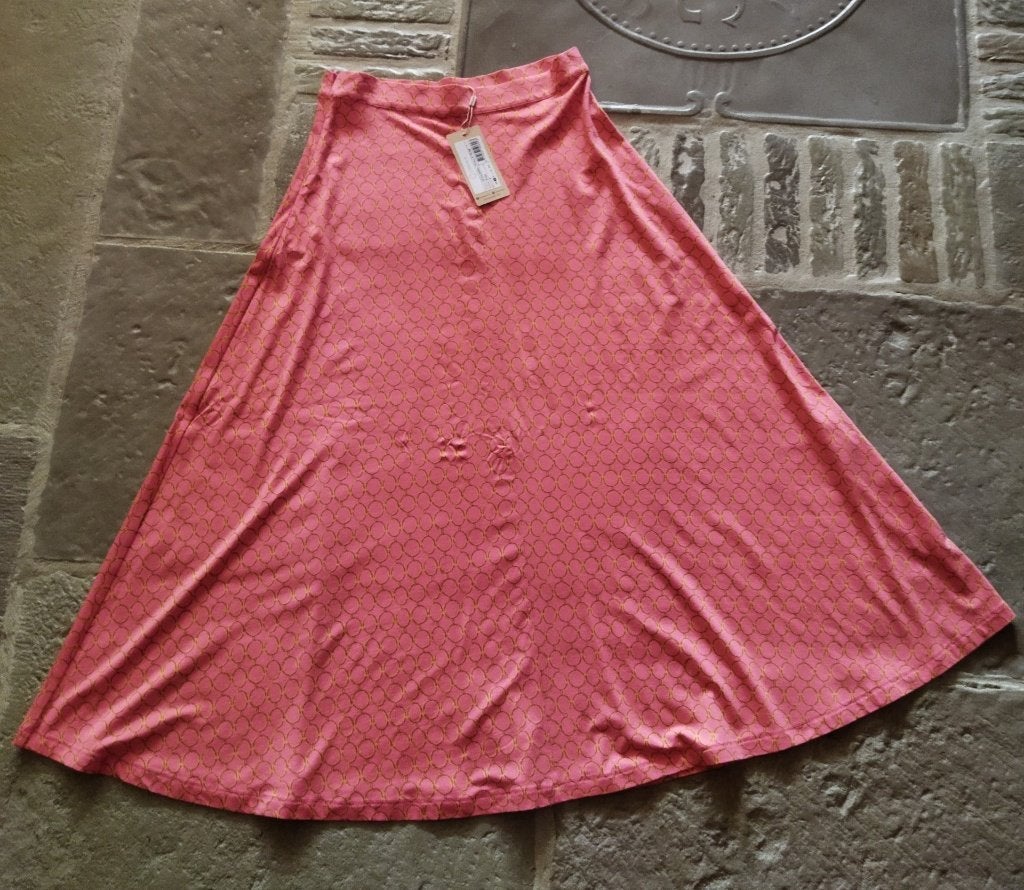 Nieuw: Esqualo Rok Travelstof Met Kaartjes Roze Maat S, Ophalen of Verzenden, Roze, Maat 36 (S), Onder de knie