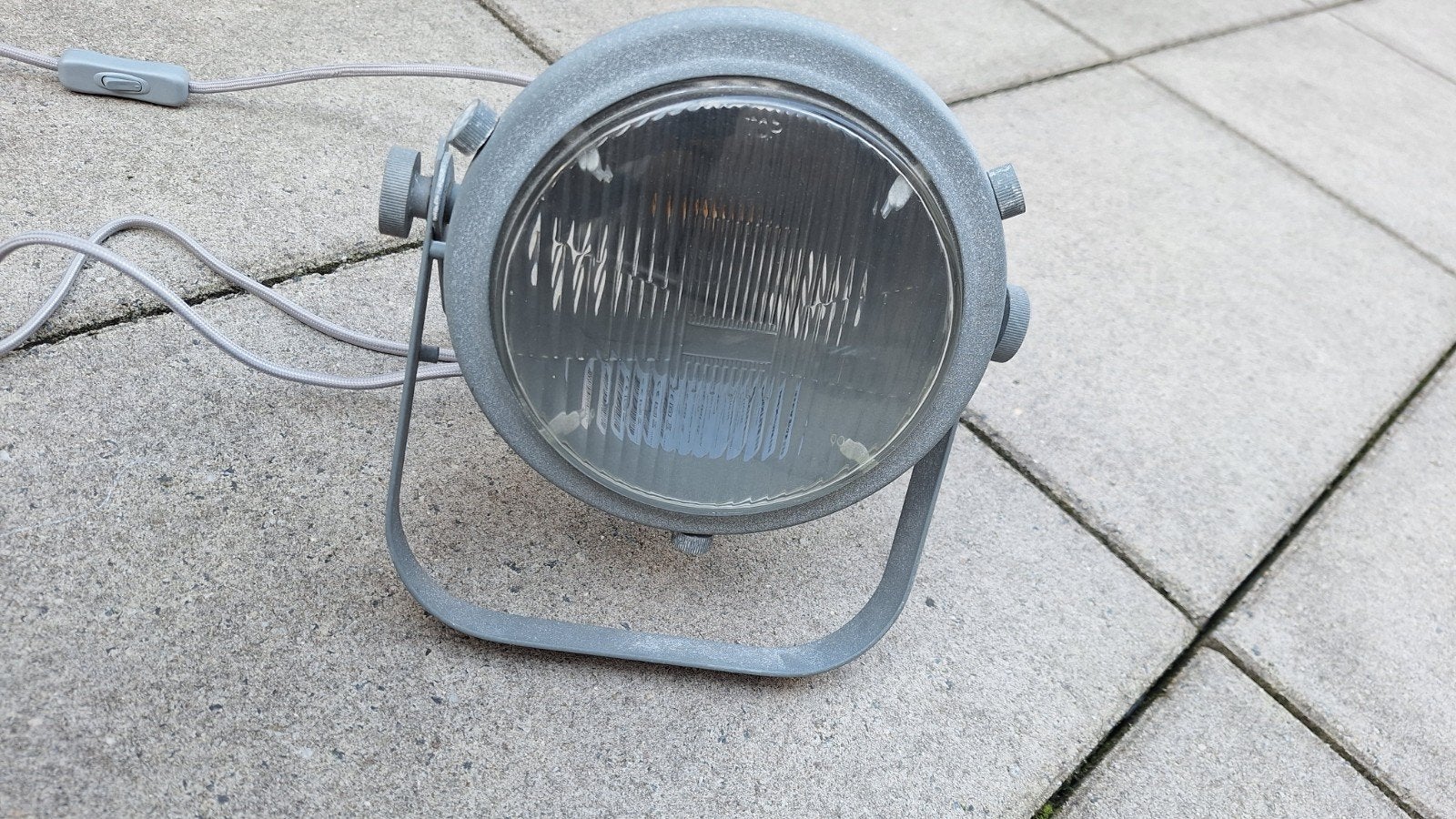 betonlook tafellamp Mexlite, Huis en Inrichting, Ophalen of Verzenden, Gebruikt, Glas, E27 (groot)