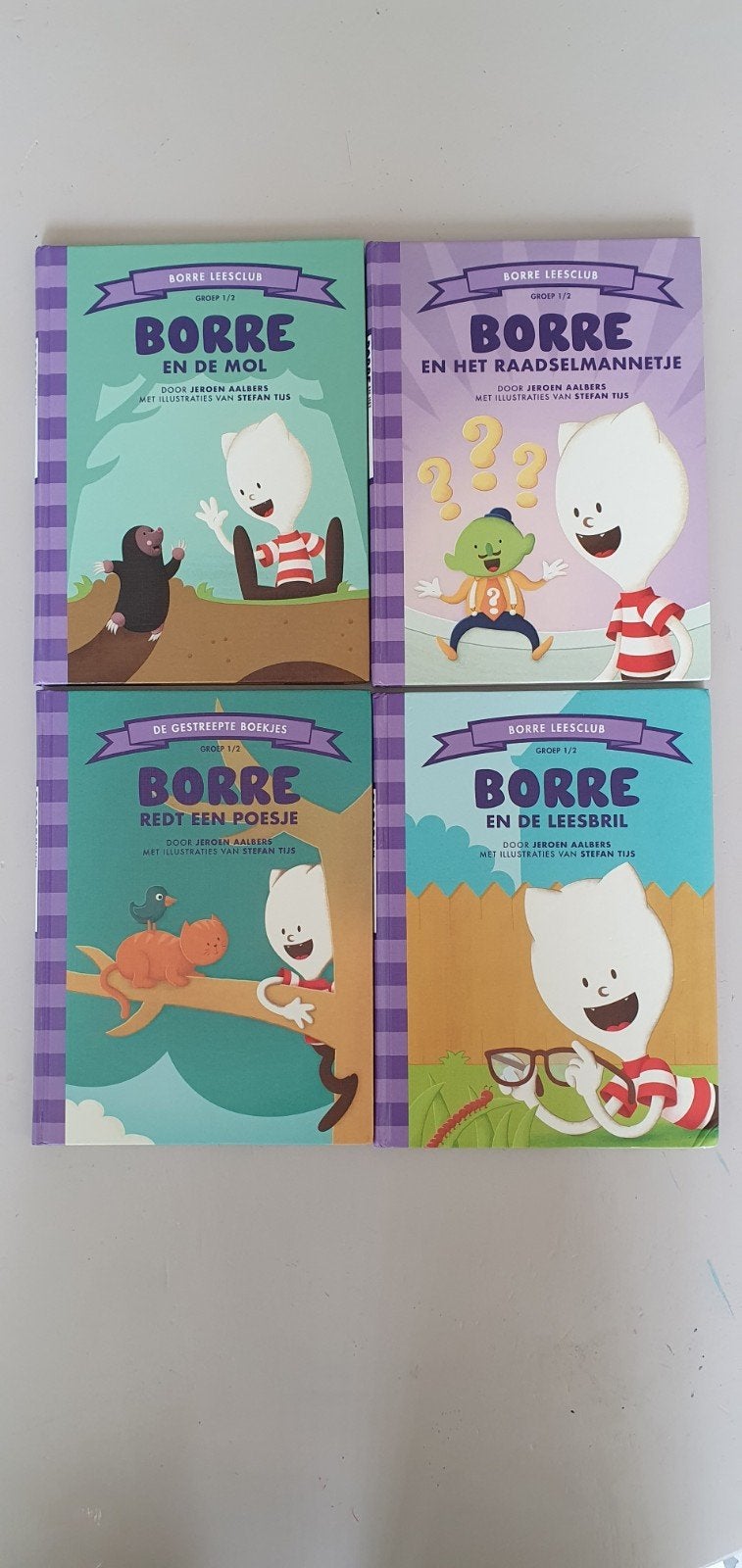 Borre Leesclub Boekjes - 4 boekjes (Groep 1/2), Ophalen, Zo goed als nieuw, Fictie algemeen