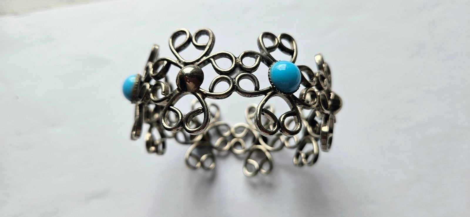 armband met blauwe steentjes, Ophalen of Verzenden, Gebruikt, Overige materialen