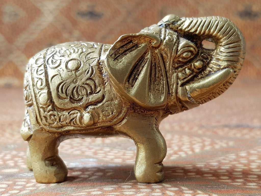 Mooi oud brons beeldje uit India van een olifant 6,8 cm., Antiek en Kunst, Handgemaakt, India, Ophalen of Verzenden, Brons