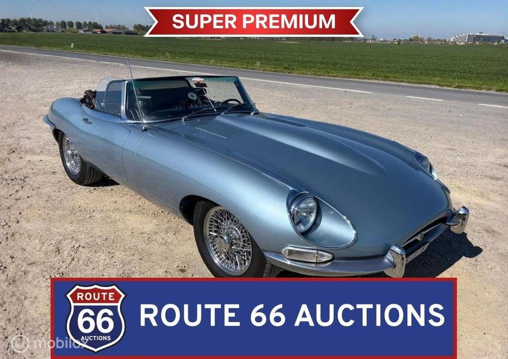 Jaguar E-Type Series 1.5 | 1968 | Route 66 Auctions, Auto's, Overige carrosserieën, Zwart, Bedrijf, Handgeschakeld