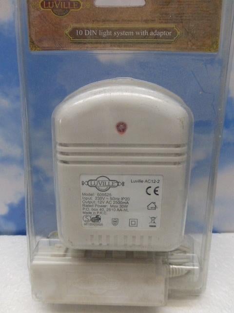 luville 10 din light system met adapter kerstdorp lampjes, Ophalen of Verzenden, Nieuw