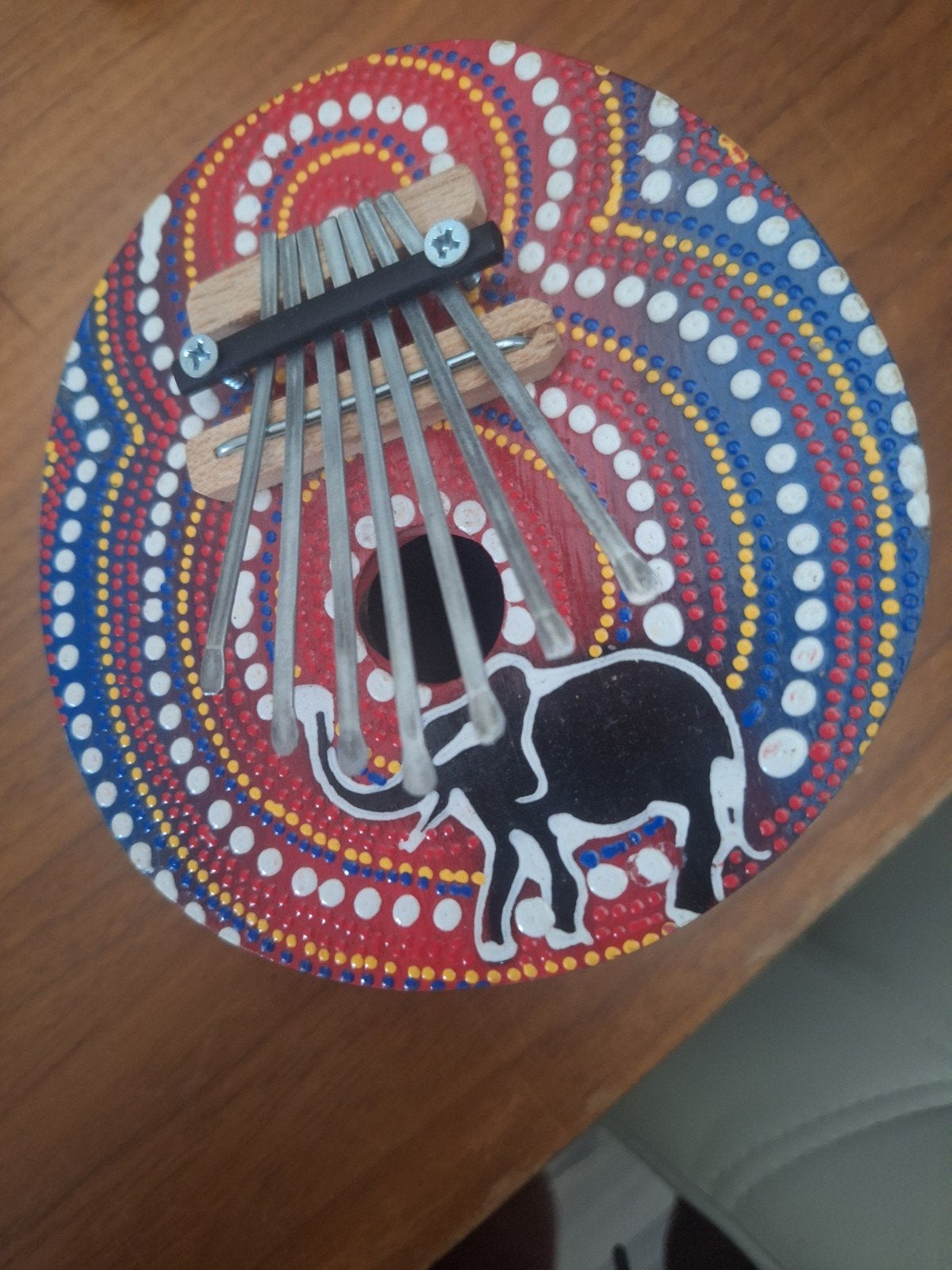 Kalimba Duimpiano met Olifant Design - 14x13 cm, Ophalen of Verzenden, Gebruikt, Overige typen