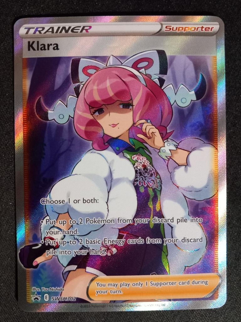 Pokemon Klara SWSH302 Black Star Promo NM, Verzenden, Zo goed als nieuw, Losse kaart, Foil