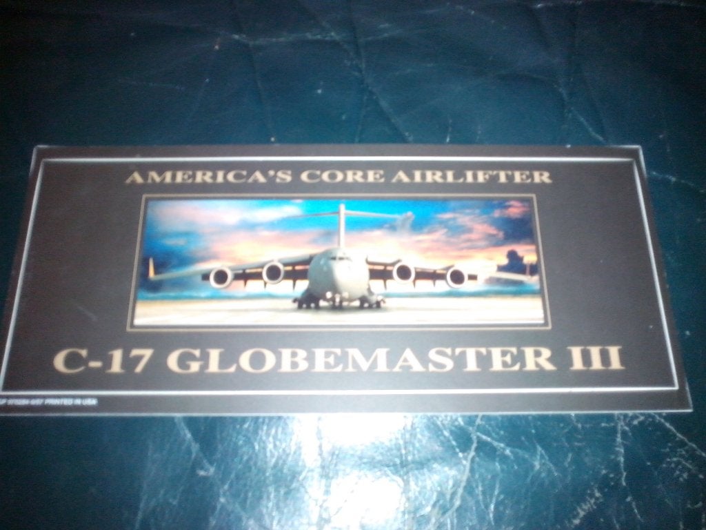 3x stickers: C-17 Globemaster + Navo Awacs + F16 luchtmacht, Ophalen of Verzenden, Nieuw, Kaart, Foto of Prent