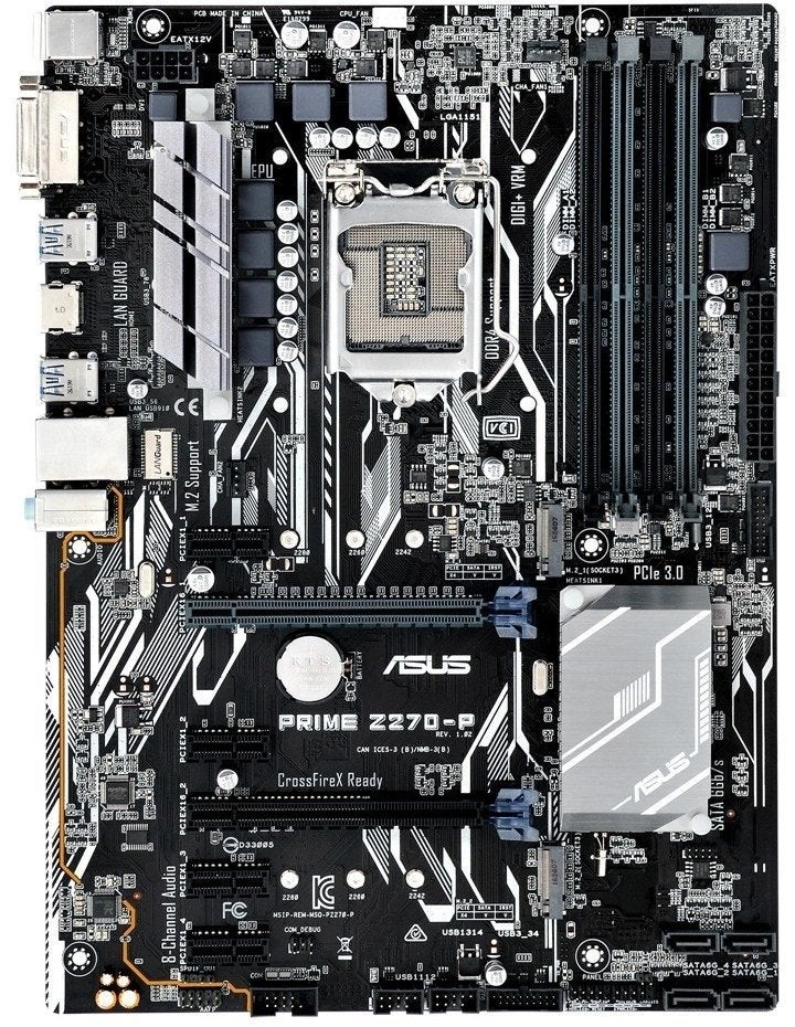 Asus Prime Z270-P Moederbord, LGA 1151, DDR4, Ophalen of Verzenden, Zo goed als nieuw