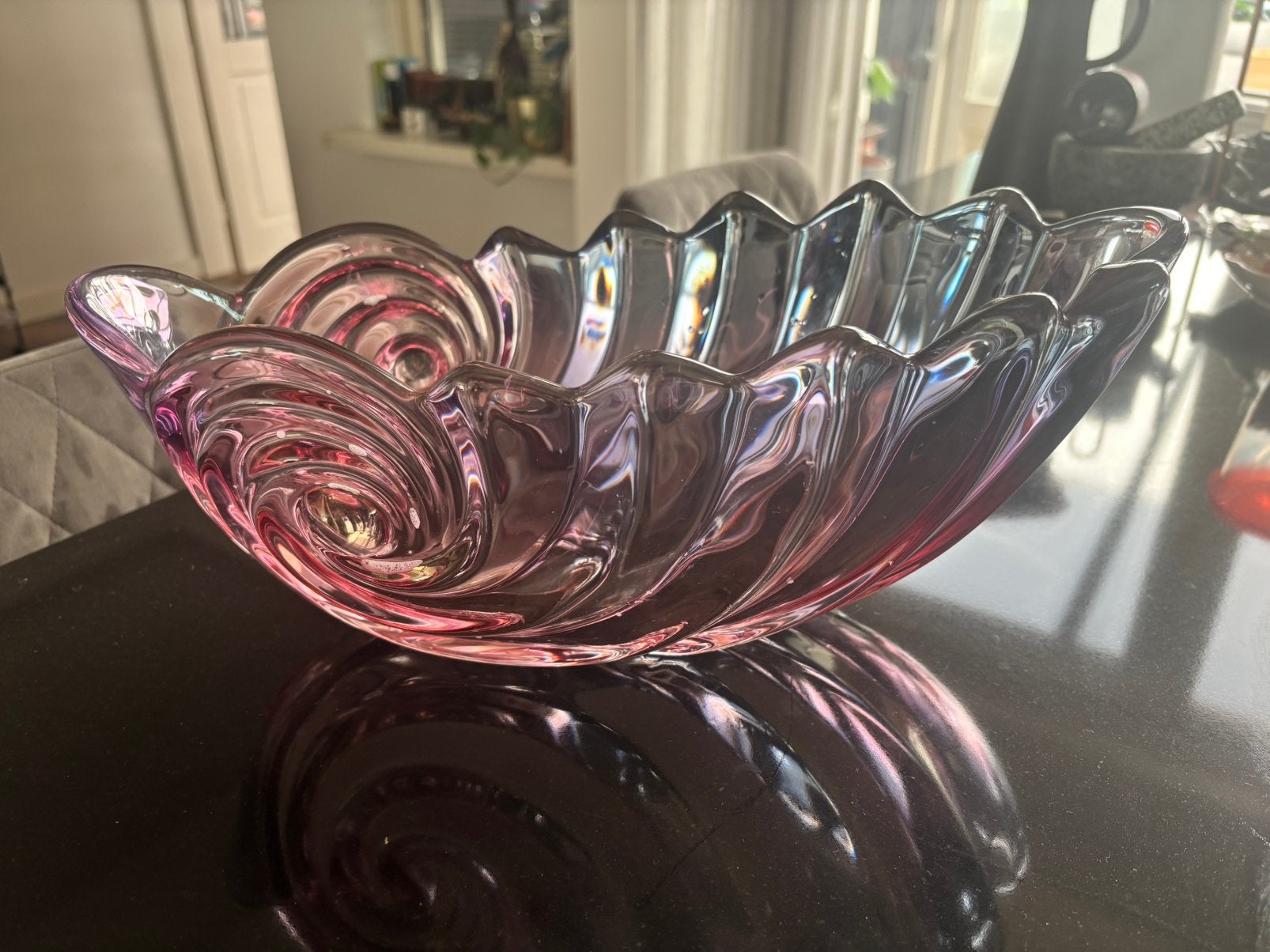 Fruitschaal decoratie schaal, Ophalen, Rond, Glas