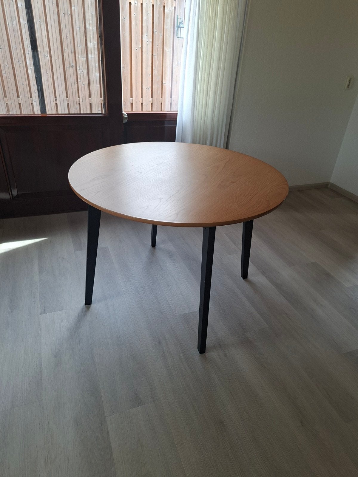 keuken tafel met massief eiken blad, Huis en Inrichting, Tafels | Eettafels, Ophalen, Rechthoekig, 200 cm of meer, 50 tot 100 cm