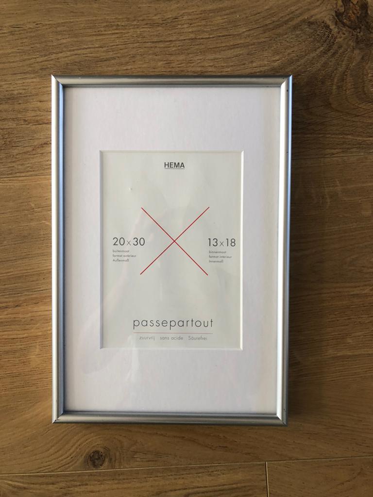 Zilveren fotolijsten - diverse maten, Ophalen, Gebruikt