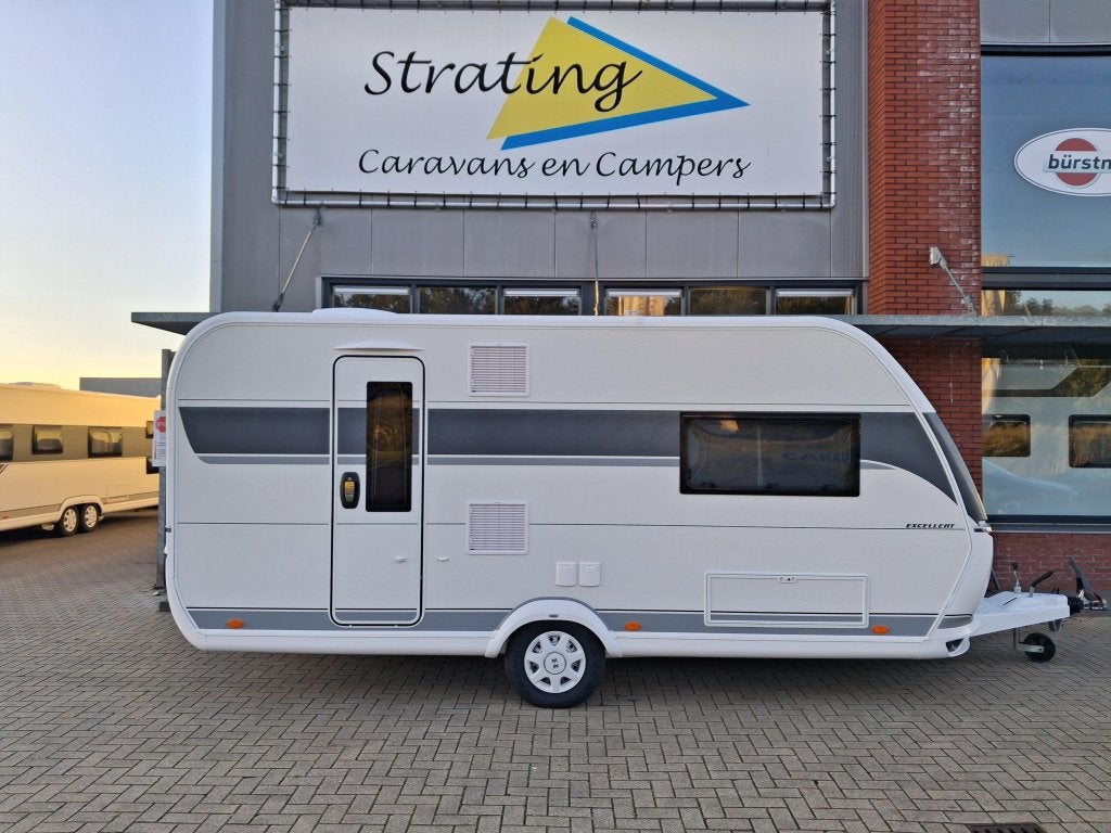 Hobby Excellent 460 SL NIEUW!! ENKELE BEDDEN, Caravans en Kamperen, Schokbreker, Hobby, Bedrijf, Tot en met 3