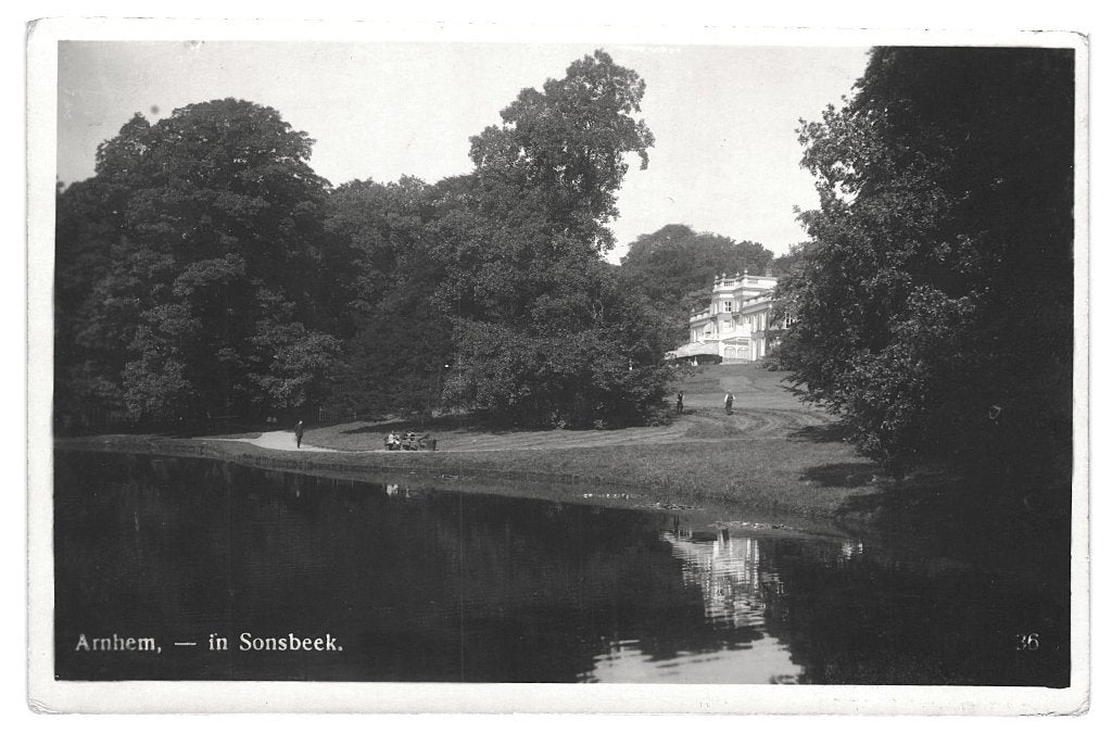 940077	Arnhem	Sonsbeek	 	1937	postzegel afgeweekt, Ophalen of Verzenden, 1920 tot 1940, Gelopen, Gelderland