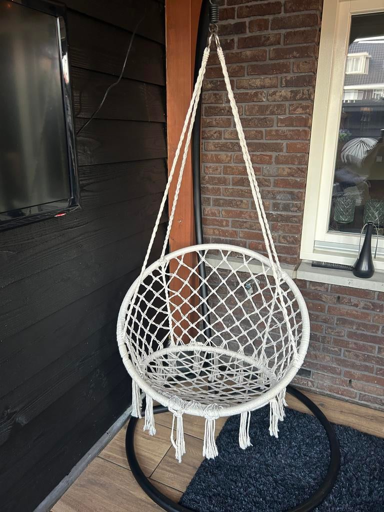 Hangstoel met standaard, Verzenden, Zo goed als nieuw, Zwart, Eén