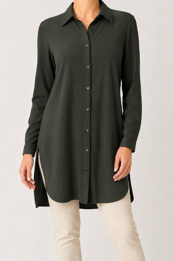 Triple Nine Tuniek Blouse, groen Maat M, Maat 38/40 (M), Triple Nine, Ophalen of Verzenden, Gedragen