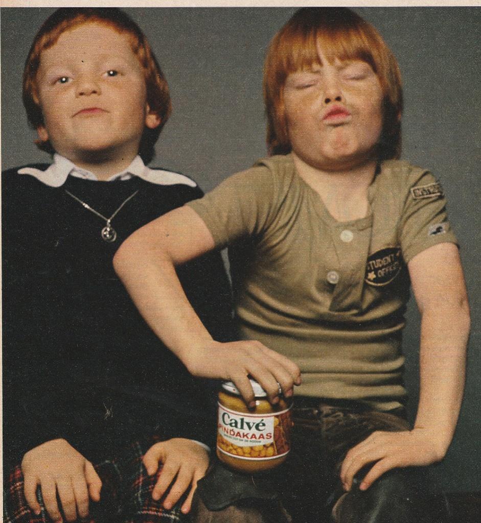 Retro reclame 1978 Calvé pindakaas jongetjes zijn stoer, Verzamelen, Verzenden, Overige typen