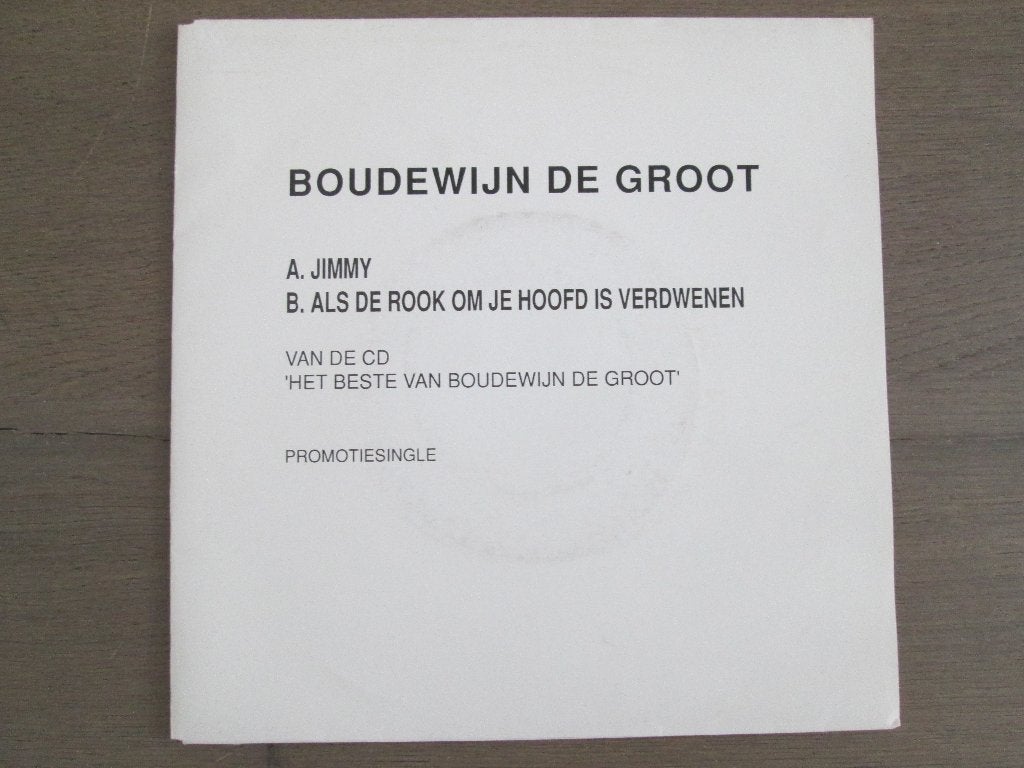 Boudewijn de Groot ( 7''Promo ) Jimmy / Als De Rook Om Je Ho, Gebruikt, Beschermende buitenhoes, Verzenden, 7 inch