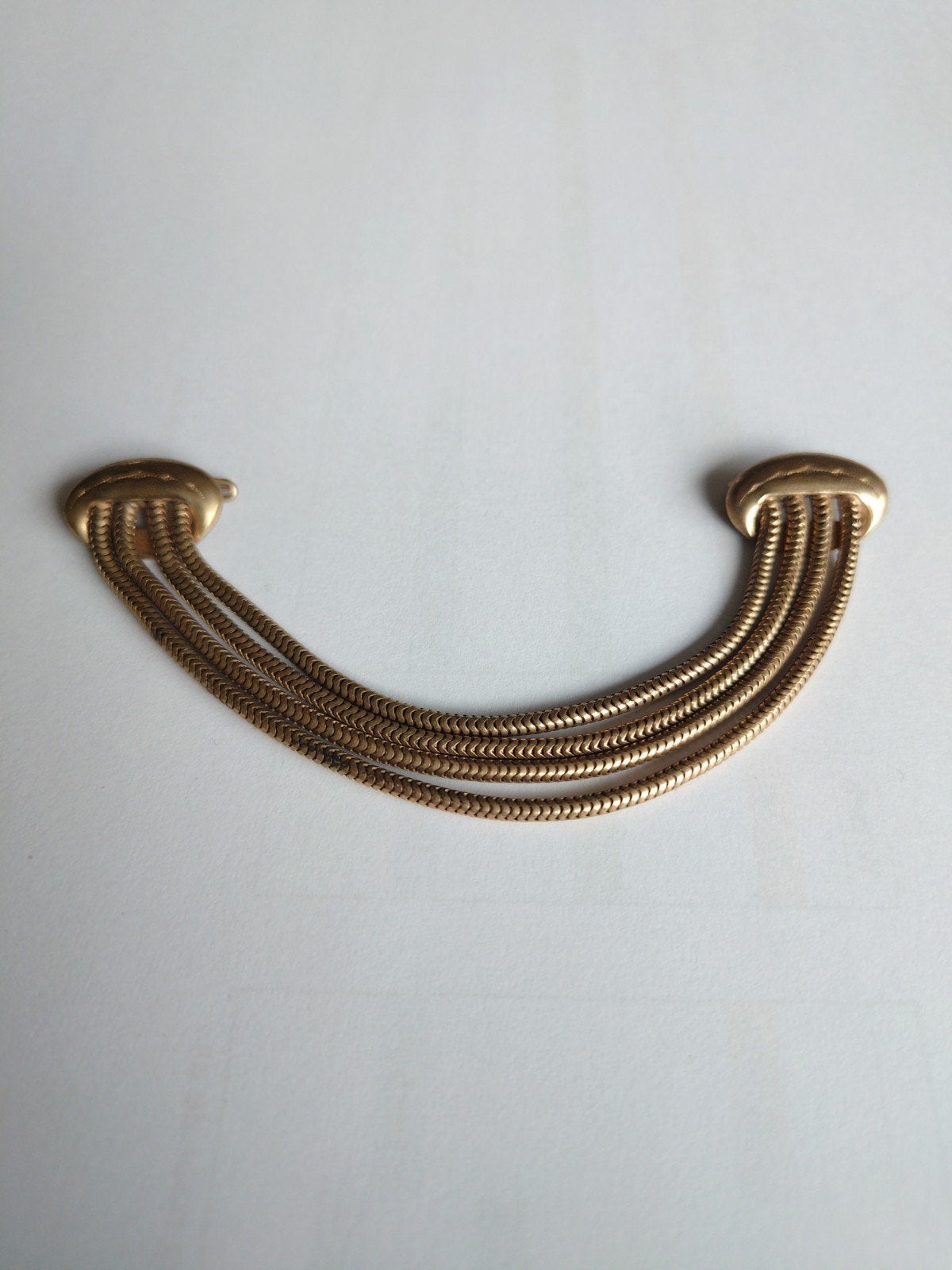 Vintage Gouden Broche met Meerdere Kettingen, Ophalen, Overige materialen, Broche