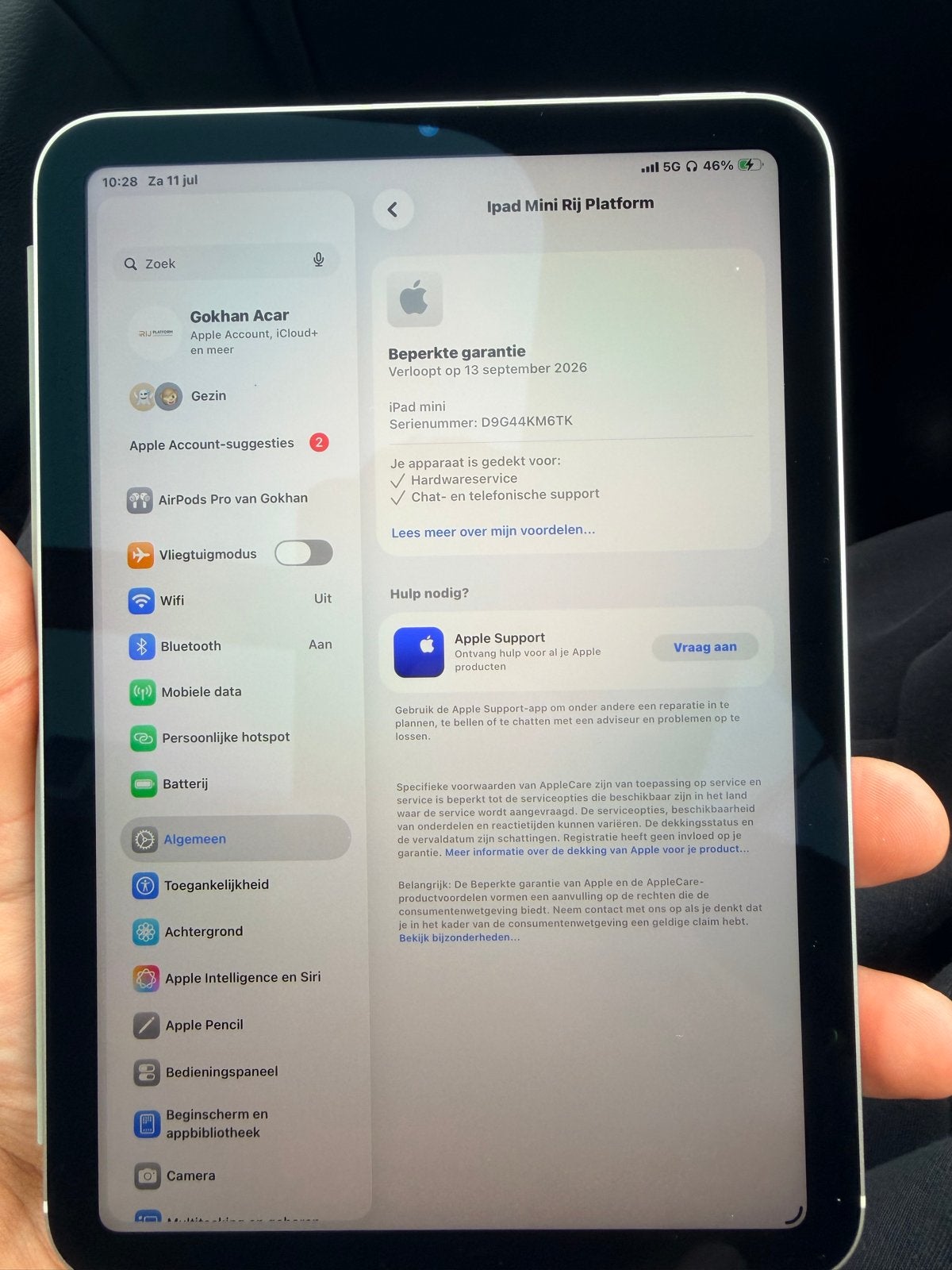 Apple iPad Mini 6e generatie 128GB Wi-Fi + Cellular, Computers en Software, Apple iPads, 8 inch, Ophalen of Verzenden, Zo goed als nieuw