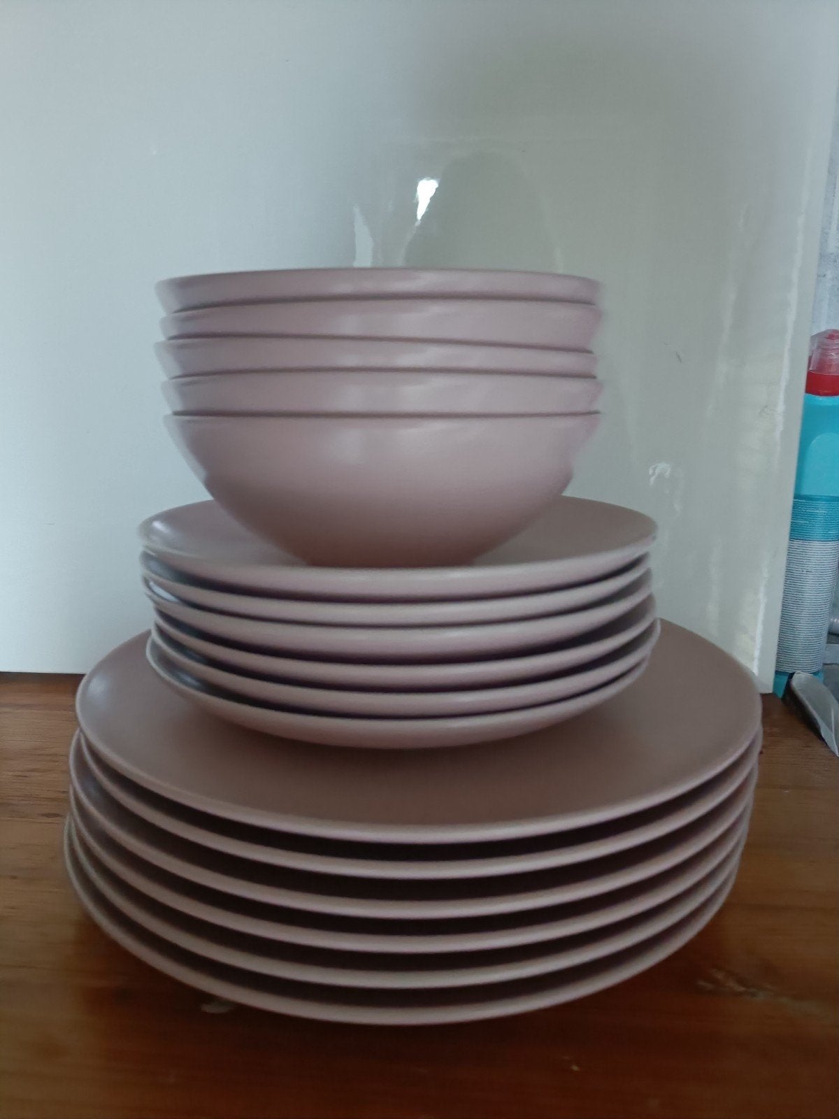 Servies - Roze - 15-delig Ikea, Ophalen, Gebruikt, Bord(en), Overige stijlen