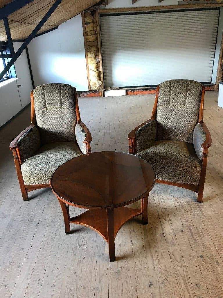 Set 2 fauteuils Schuitema Jugendstil Art Deco Nouveau, Ophalen, Gebruikt, 75 tot 100 cm, Nvt