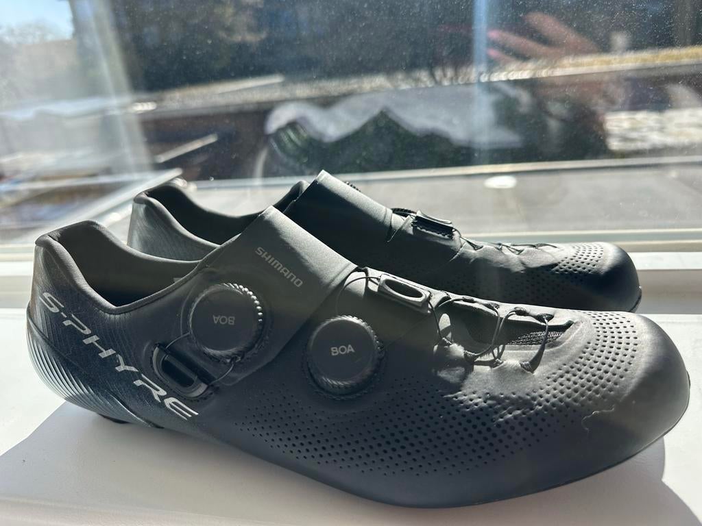 Nieuw! Shimano S-Phyre RC903 wielrenschoenen zwart-Maat 44,5, Fietsen en Brommers, Fietsaccessoires | Fietskleding, Ophalen, Heren