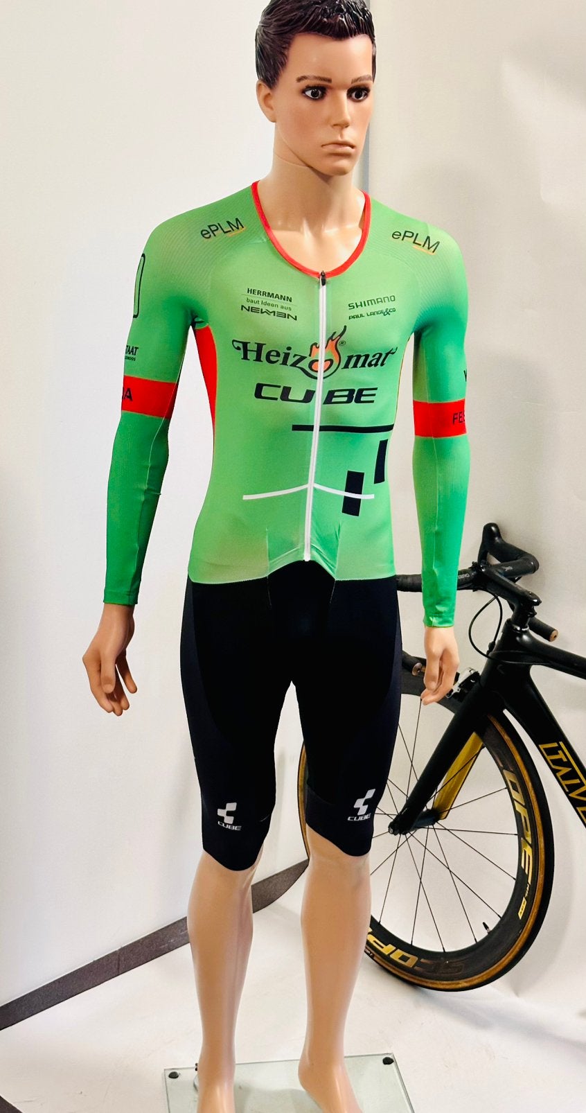 Wielrenkleding wielrenpak snelpak speedsuit maat S Cube, S, Heren, Ophalen of Verzenden, Zo goed als nieuw