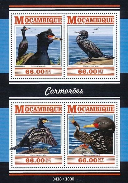 MOZAMBIQUE 71 - Dieren: vogels (aalscholvers), Verzenden, Postfris, Dier of Natuur
