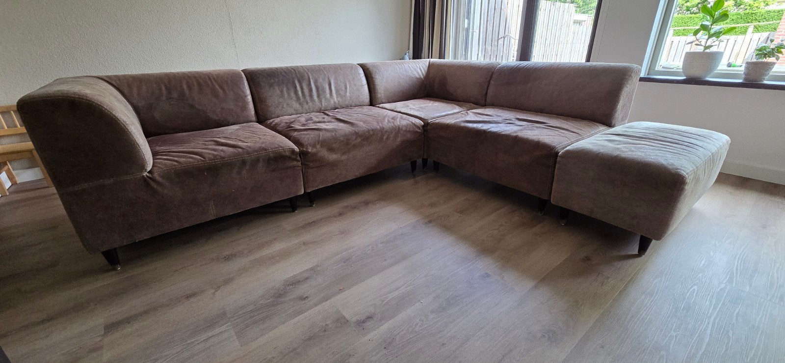 Te koop nette hoekbank in losse delen, Huis en Inrichting, Banken | Bankstellen, Ophalen, Gebruikt, Vierpersoons of meer