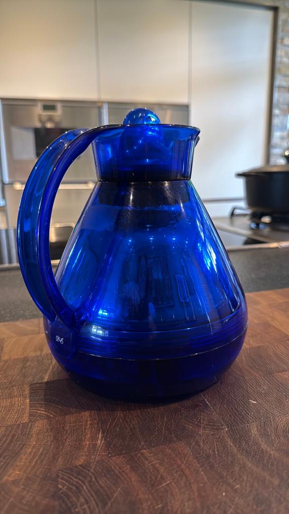 Douwe Egberts thermoskan zeldzaam, Kunststof, Ophalen of Verzenden, Zo goed als nieuw, Overige merken