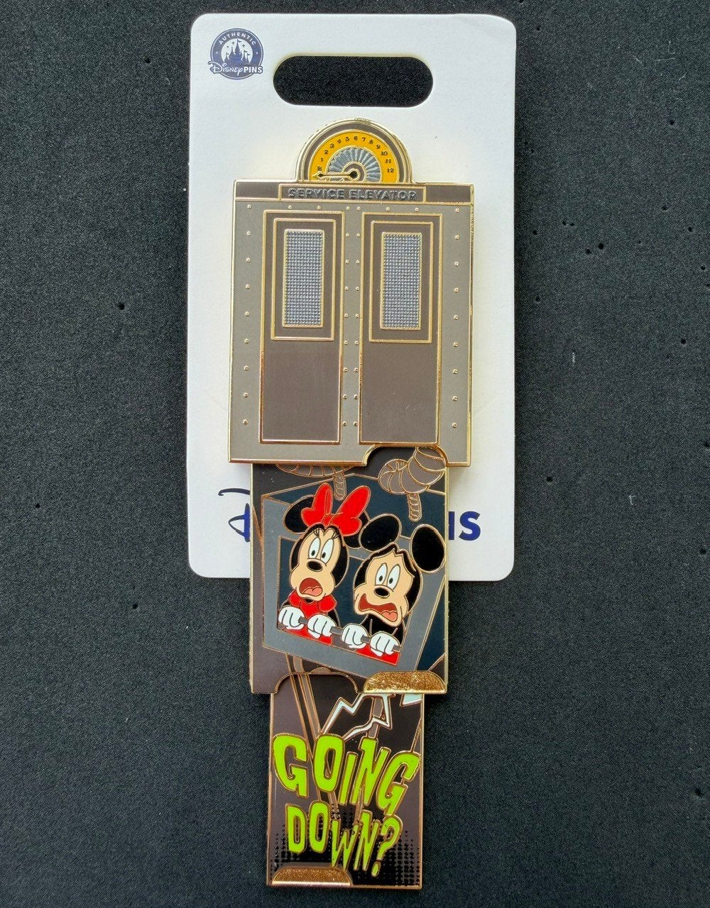 Gezocht: Disney Pin - Tower of Terror Elevator Slider Pin, Ophalen, Mickey Mouse, Nieuw, Overige typen