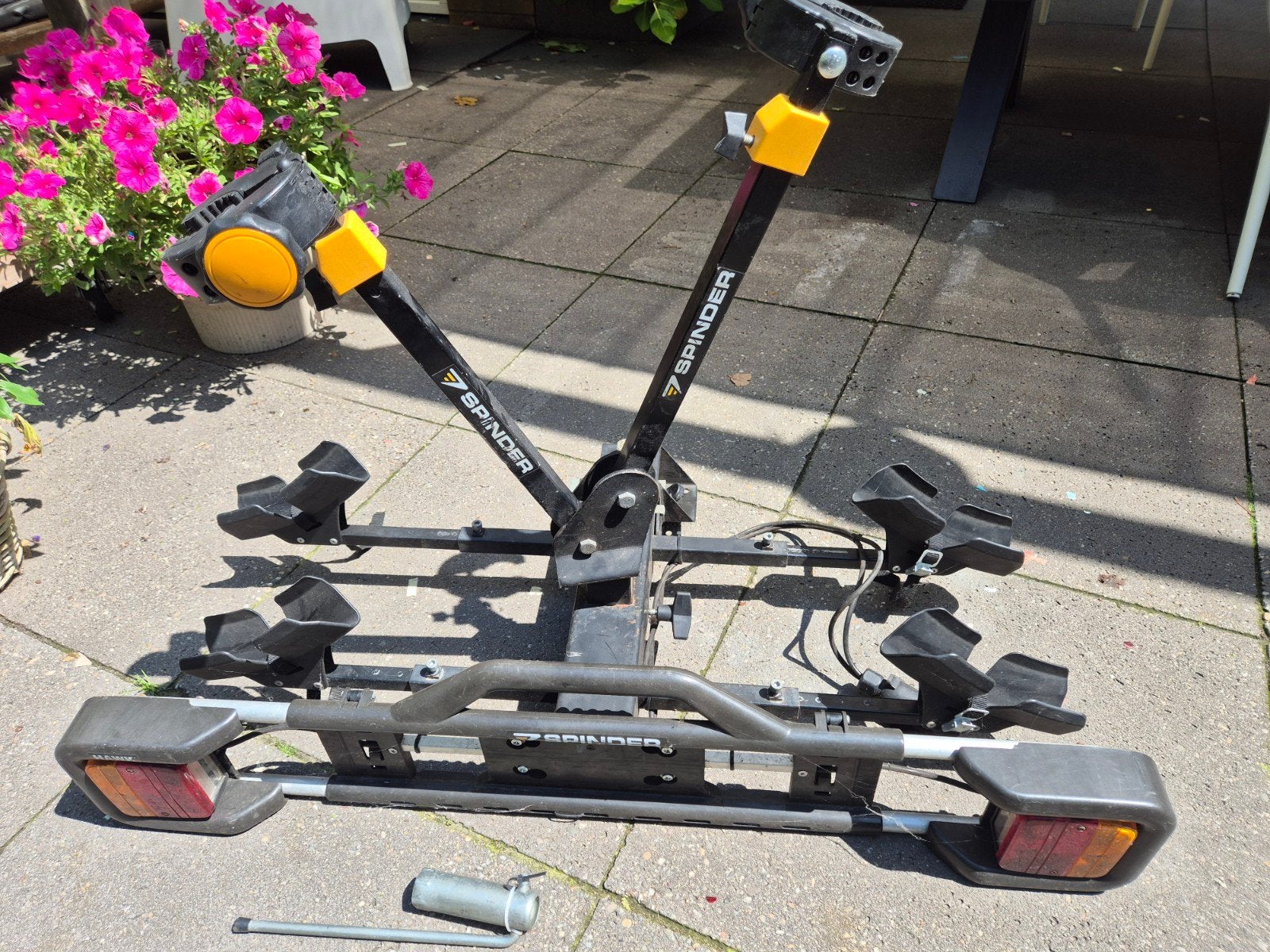 Spinder Hawk Trekhaak Fietsendrager voor 2 fietsen, Ophalen, Gebruikt, Trekhaakdrager