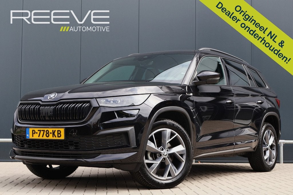 Skoda Kodiaq 1.5 TSI Sportline Business Nieuw type | Automaa, Auto's, Skoda, Automatische klimaatregeling, 4 cilinders, Zwart