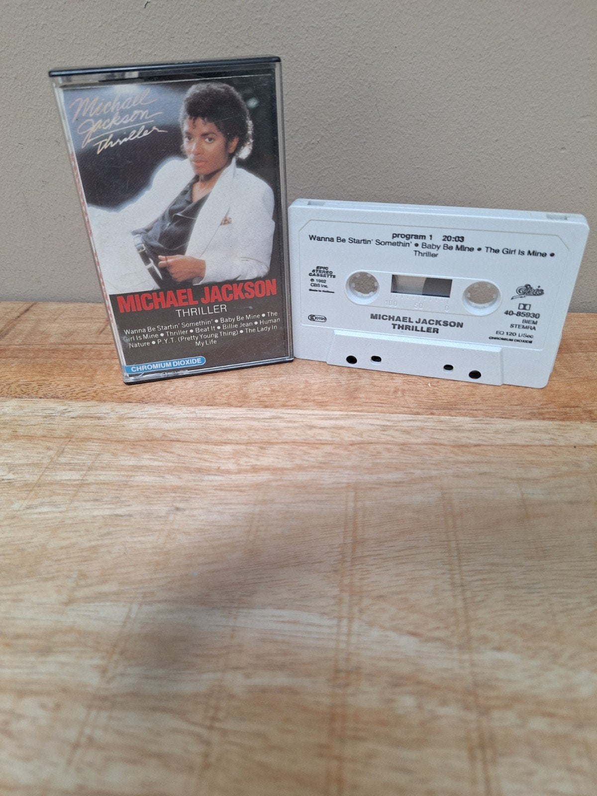 Michael Jackson - Thriller Cassette (Origineel), Cd's en Dvd's, Cassettebandjes, Gebruikt, 1 bandje, Ophalen of Verzenden, Origineel