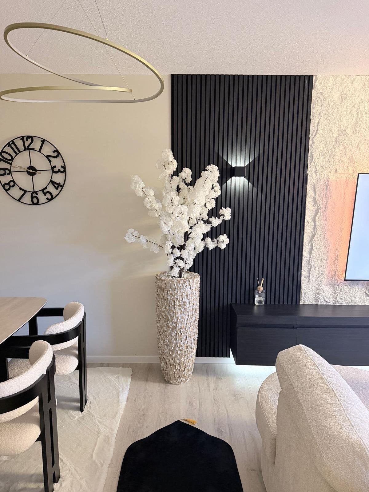 Luxe schelpenvazen met bloesemboom, Ophalen of Verzenden, Zo goed als nieuw