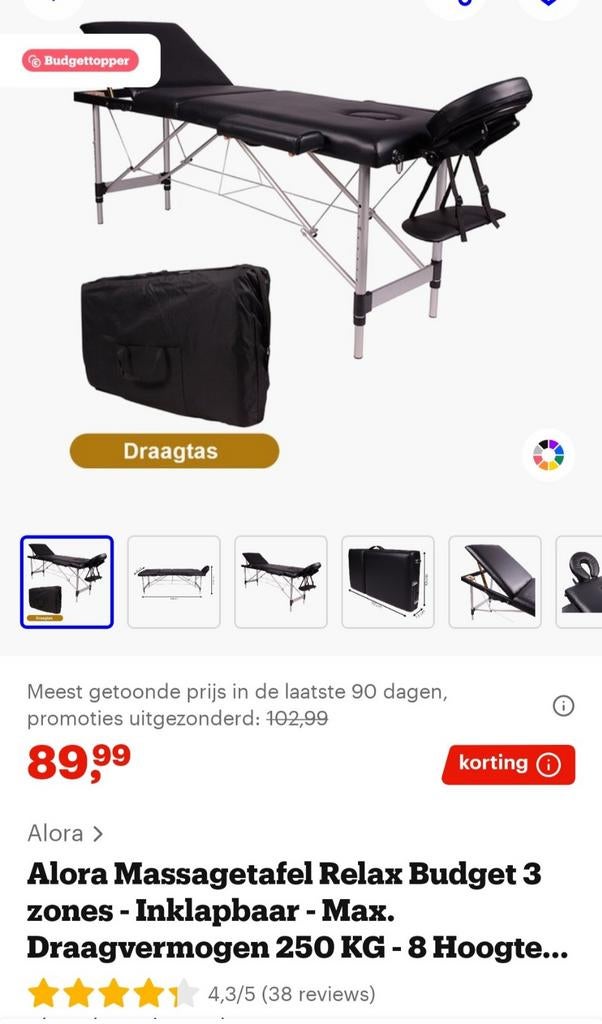 Behandel /massagetafel inklapbaar, Sport en Fitness, Massageproducten, Ophalen of Verzenden