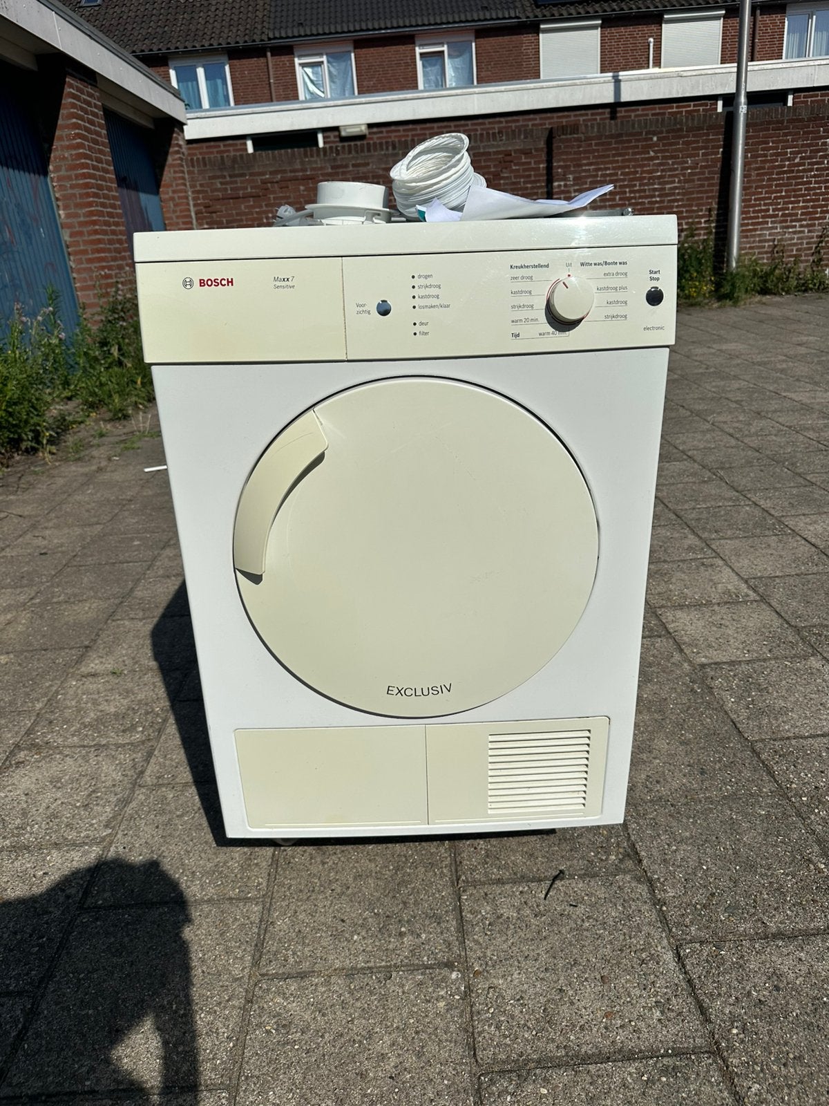 Bosch Maxx 7 Sensitive Luchtafvoer Wasdroger WTV74180NL, Ophalen, Overige typen, 8 tot 10 kg, Zo goed als nieuw