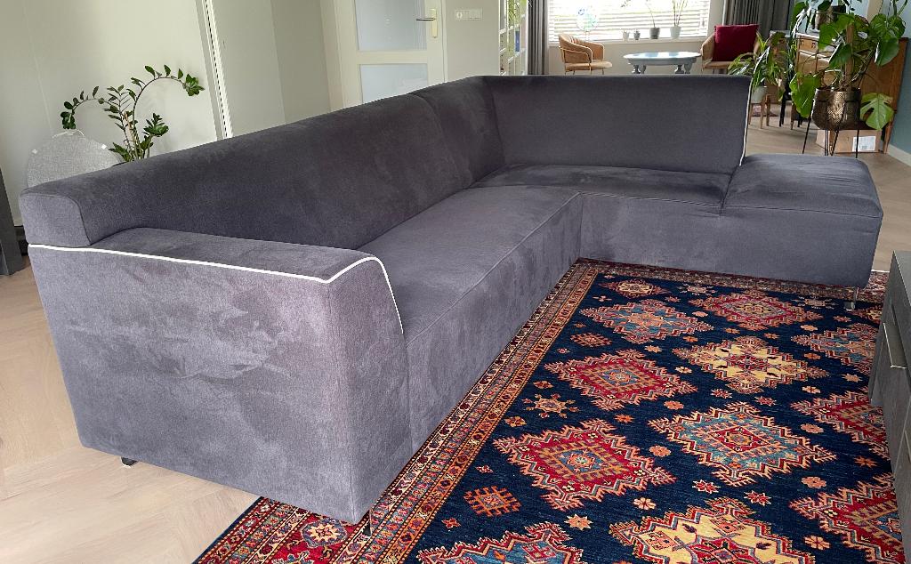 Hoekbank grijs (Trendhopper), Ophalen, 250 tot 300 cm, Gebruikt, Hoekbank