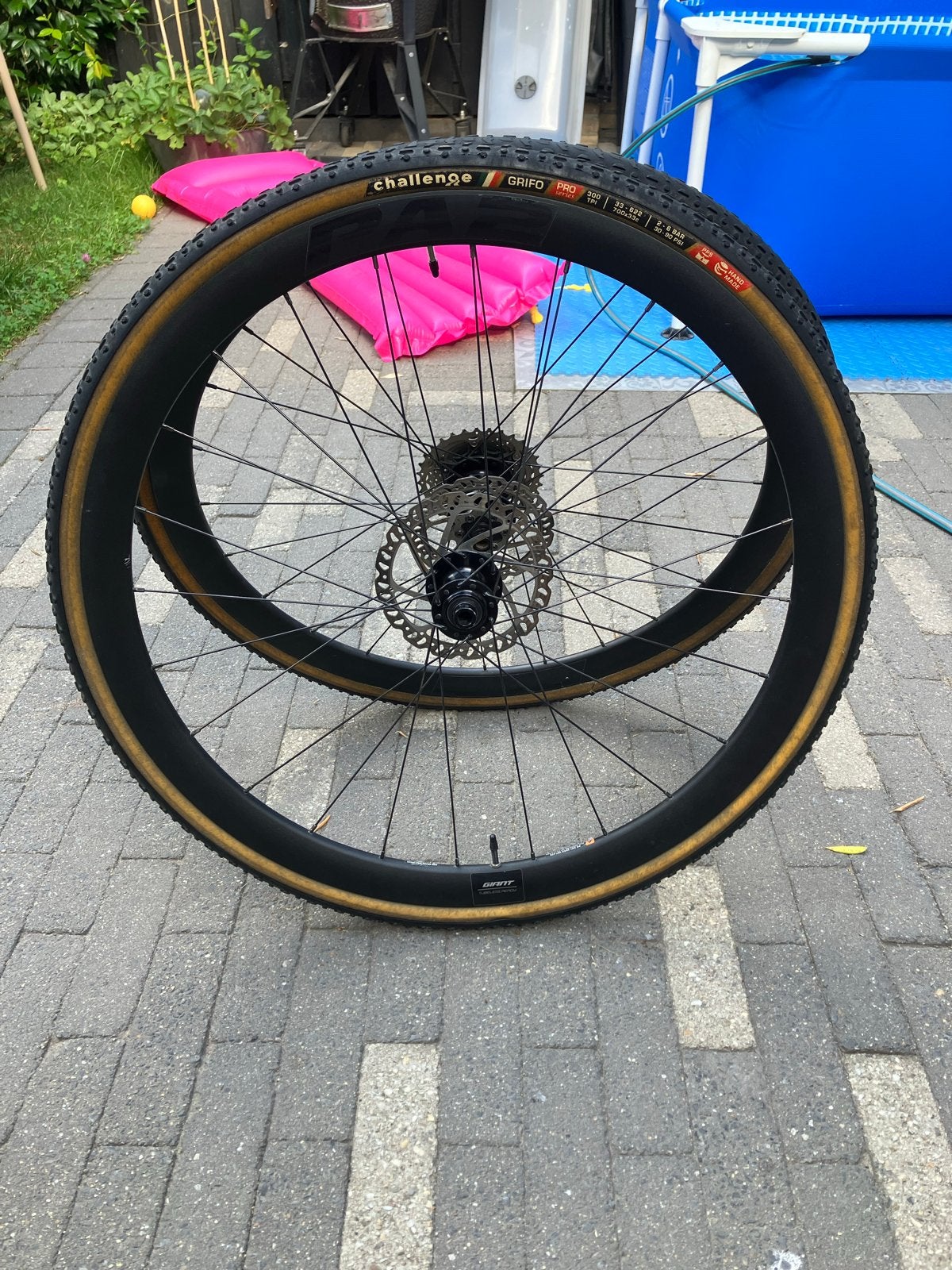 Giant PA2 Wielset met Challenge Grifo Banden, Fietsen en Brommers, Fietsonderdelen, Wiel, Ophalen of Verzenden, Zo goed als nieuw