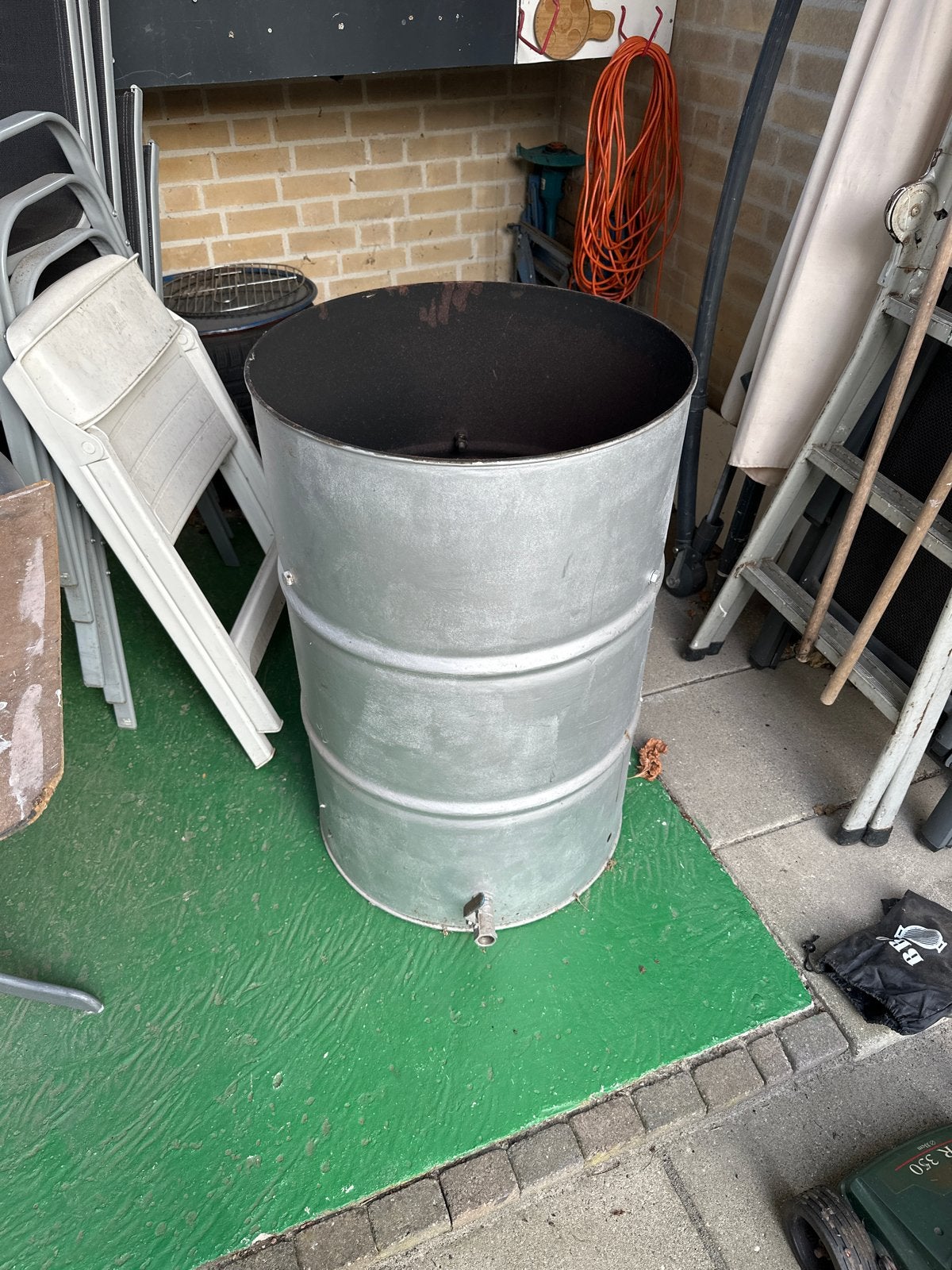 Barrel BBQ met hittebestendige verf, Ophalen, Gebruikt