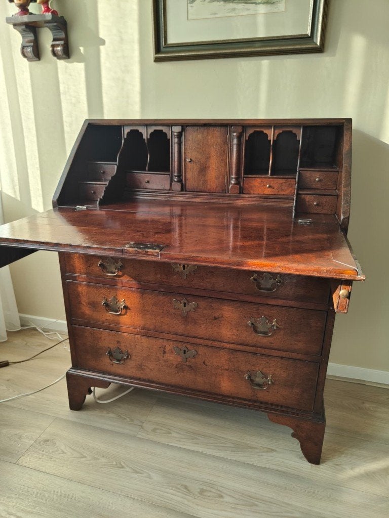 Engelse Eiken Klep Secretaire, Ophalen