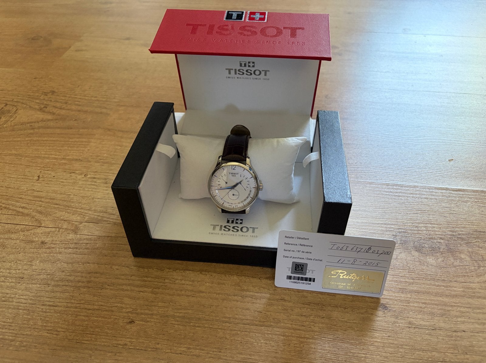 Tissot Tradition Perpetual Calendar, Overige merken, Leer, Staal, Polshorloge