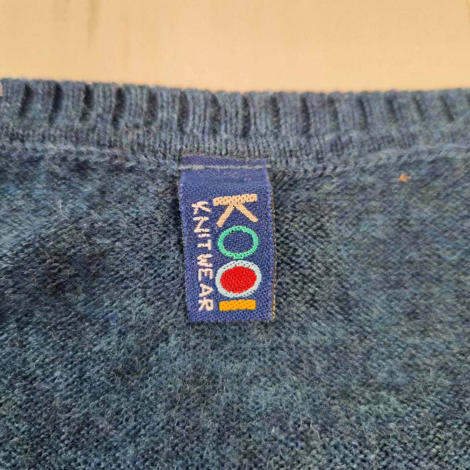 KOOI knitwear trui 38 M 100% merino wol turkoois blauw, Maat 38/40 (M), Blauw, Kooi Knitwear, Ophalen of Verzenden