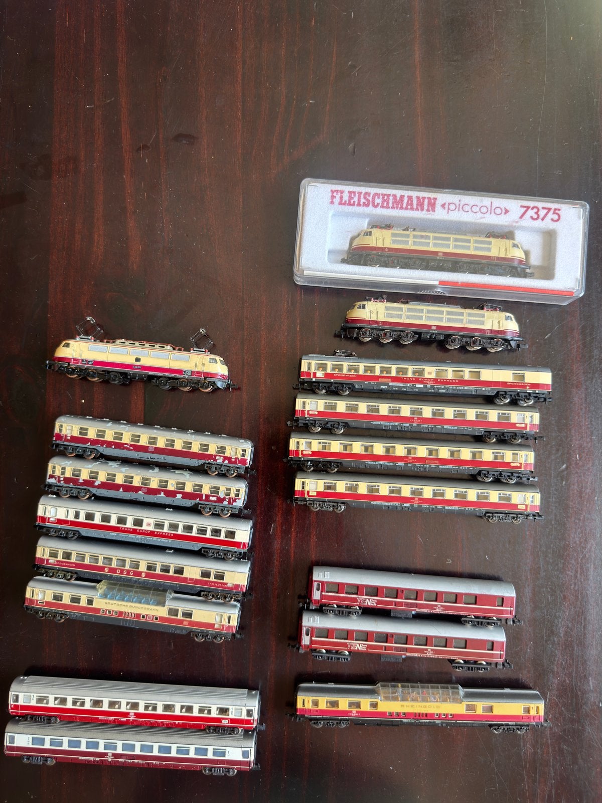 Fleischmann Piccolo 7375/Minitrix 2057/Lima TEE Set, Gebruikt, Gelijkstroom, Fleischmann, Wagon