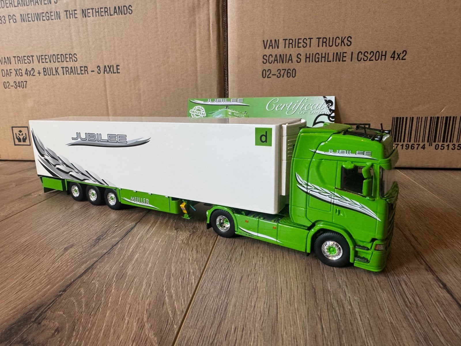 Scania S Highline I CS20H 4x2 Jubilee Müller vrachtwagen, Overige merken, 1:32 tot 1:50, Nieuw, Ophalen of Verzenden