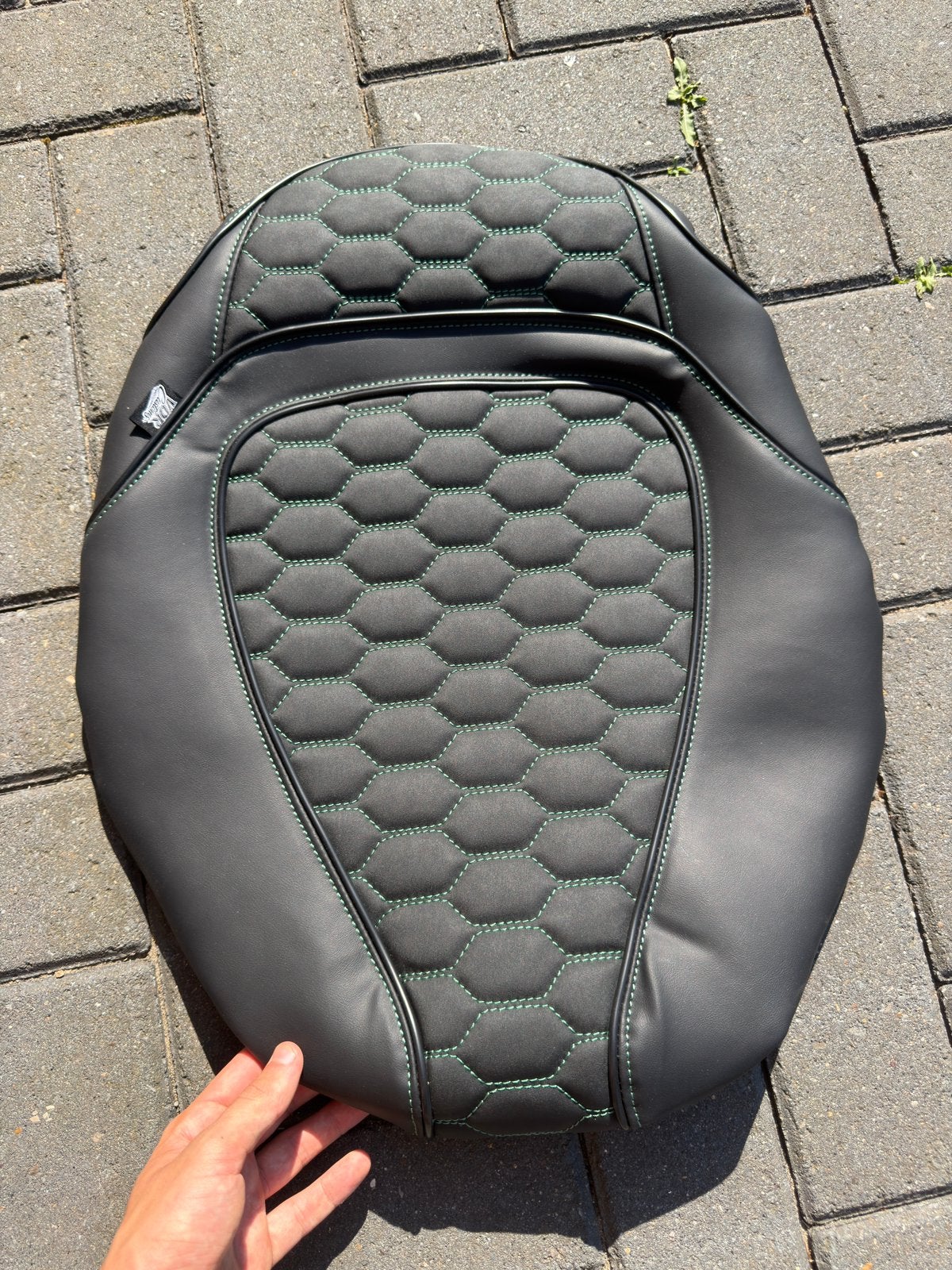 Piaggio zip Duo RS zadelhoes , Alcantara Groen, Ophalen of Verzenden