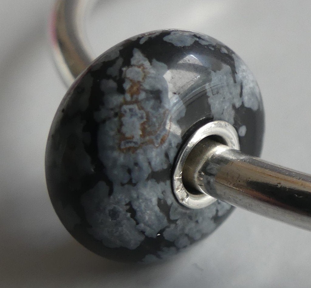 Trollbeads SNEEUWVLOK OBSIDIAAN EDELSTEEN, -, Verzenden, -, Edelsteen