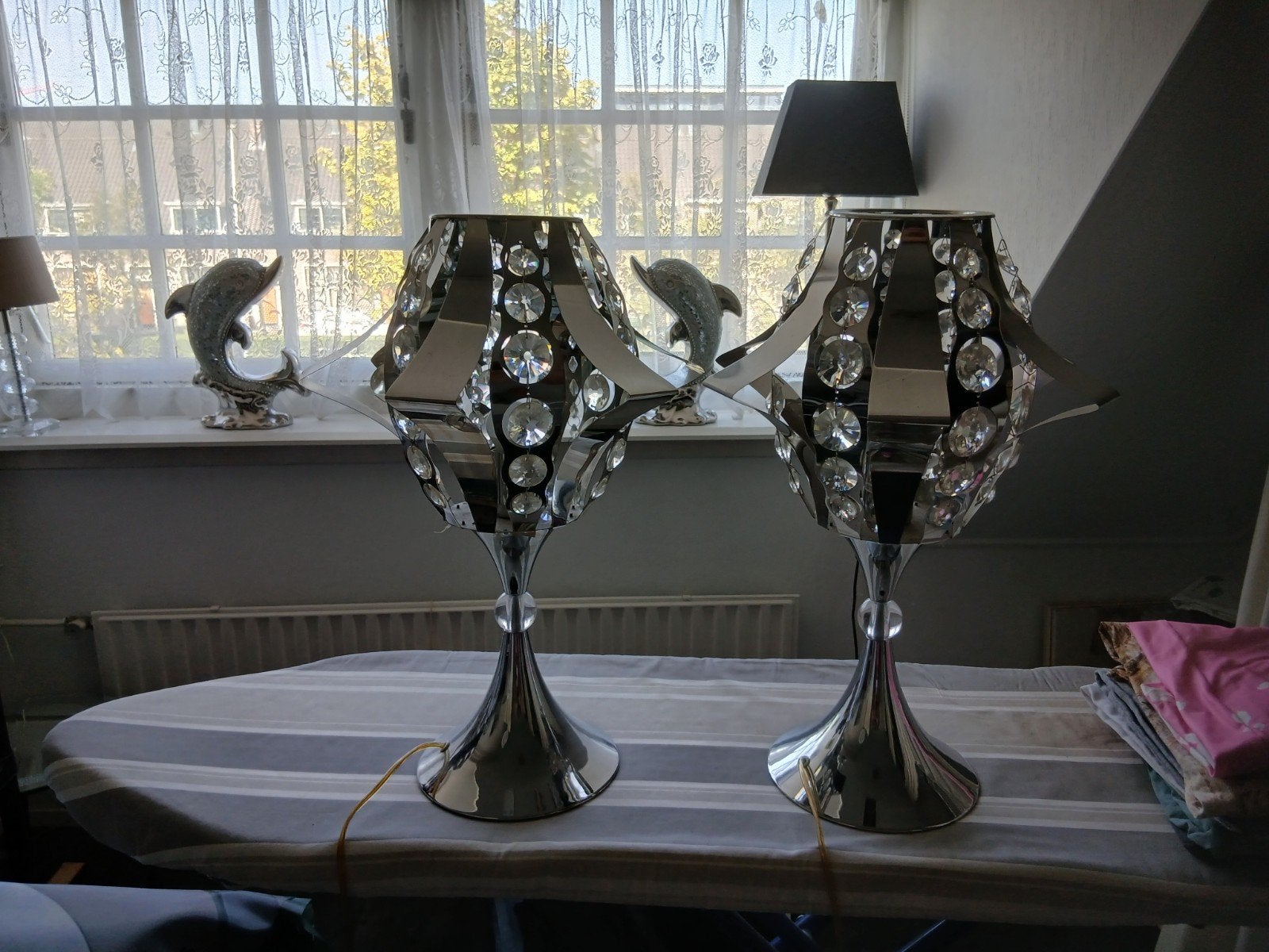 Staande lampen., Zilver, Ophalen