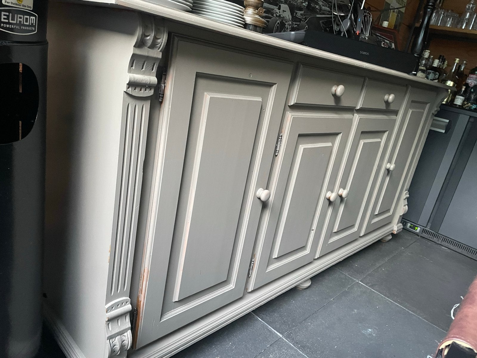 Grenen kast - 93x292x48 cm, Huis en Inrichting, Kasten | Dressoirs, Ophalen, Gebruikt, 200 cm of meer, Grenenhout