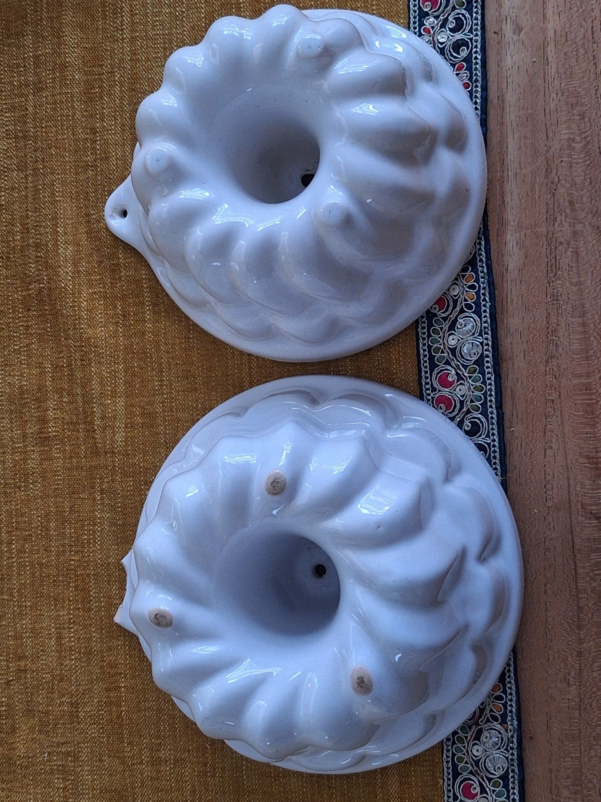 Set van 2 antieke keramische puddingvormen, Antiek en Kunst, Ophalen of Verzenden
